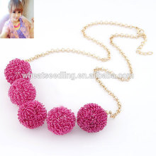 Fashion spray painting choker metal chain ball necklace